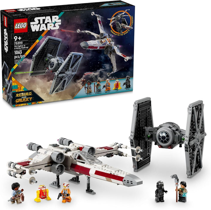 LEGO Star Wars TIE Fighter & X-Wing Mash-up Bauspielzeug-Set Ideen für Kinder, Jungen und Mädchen, a