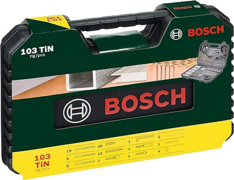 Bosch Accessories Bosch 103tlg. Titanium Bohrer- und Schrauberbit-Set (für Holz, Stein und Metall, i