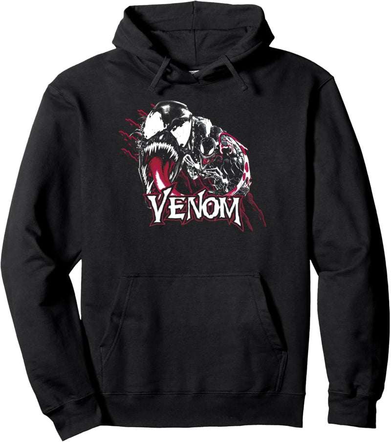 Marvel Venom Slash Marks Name Text Pullover Hoodie