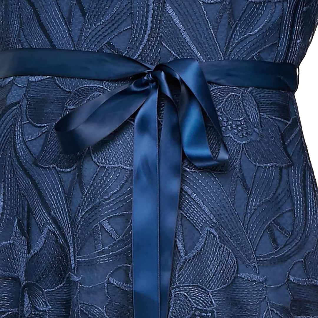 Alex Evenings Cocktailkleid für Damen, Bestickt, mit Illusionsärmeln, für Hochzeitsgäste (zierliche