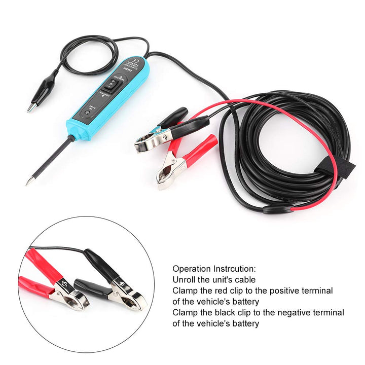 Tbest 6-24V Kfz Stromkreistester Diagnosesystem, Auto Spannungsprüfstift Elektrisch Schaltkreisteste