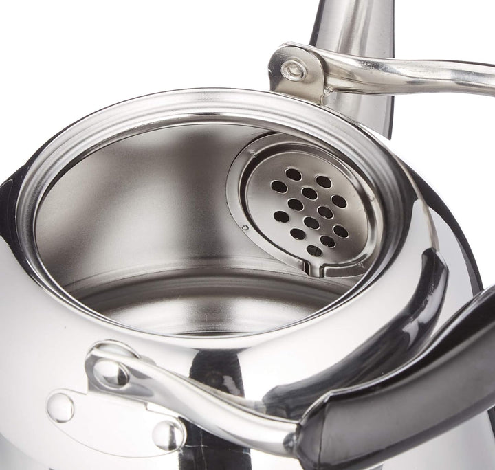 cilio Wasserkessel CLASSICO für 1 Liter Wasser | Höhe: 24,5 cm | Ø: 17 cm | poliertes Edelstahl | Ka