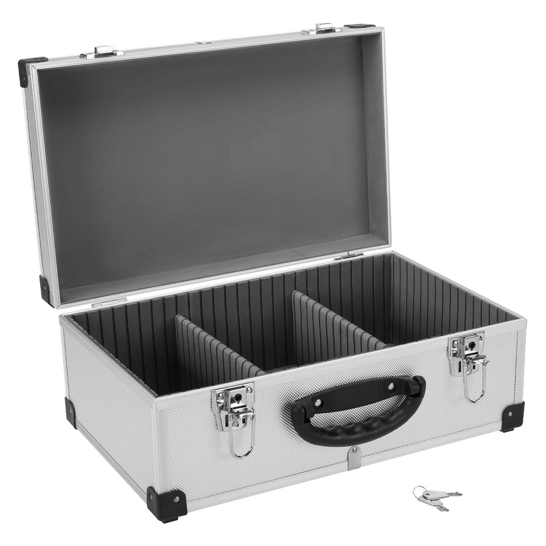 CD Koffer für 60 Standard CD Cases - 43 x 29 x 18,5 cm - Silber 60 CD's silber, 60 CD's silber