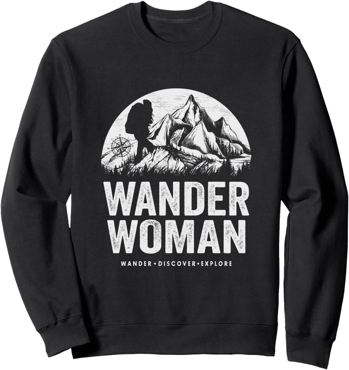 Wanderwoman Wandern Berge Bergwanden Bergsteigen Wander Sweatshirt