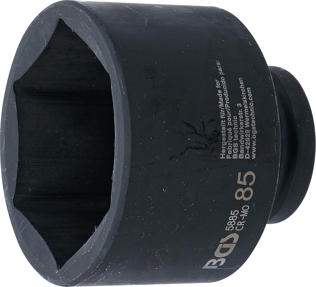 BGS 5885 | Kraft-Steckschlüssel-Einsatz Sechskant | 25 mm (1") | SW 85 mm Schlüsselweite: 85 mm, Sch