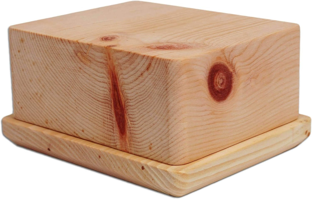 Dekobox Butterdose aus Zirbenholz inkl. Schieferplatte - Made in