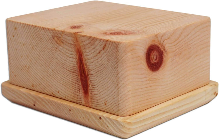 Dekobox Butterdose aus Zirbenholz inkl. Schieferplatte - Made in