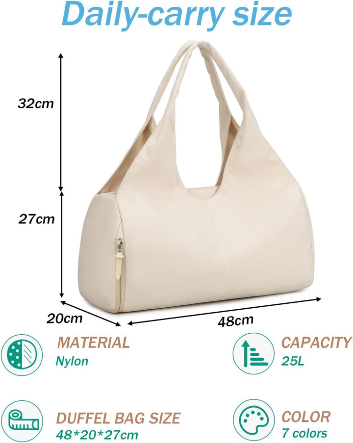Reisetasche Sporttasche Damen Handgepäck mit Schuhfach & Nassfach Trainingstasche kleine Sport Tasch