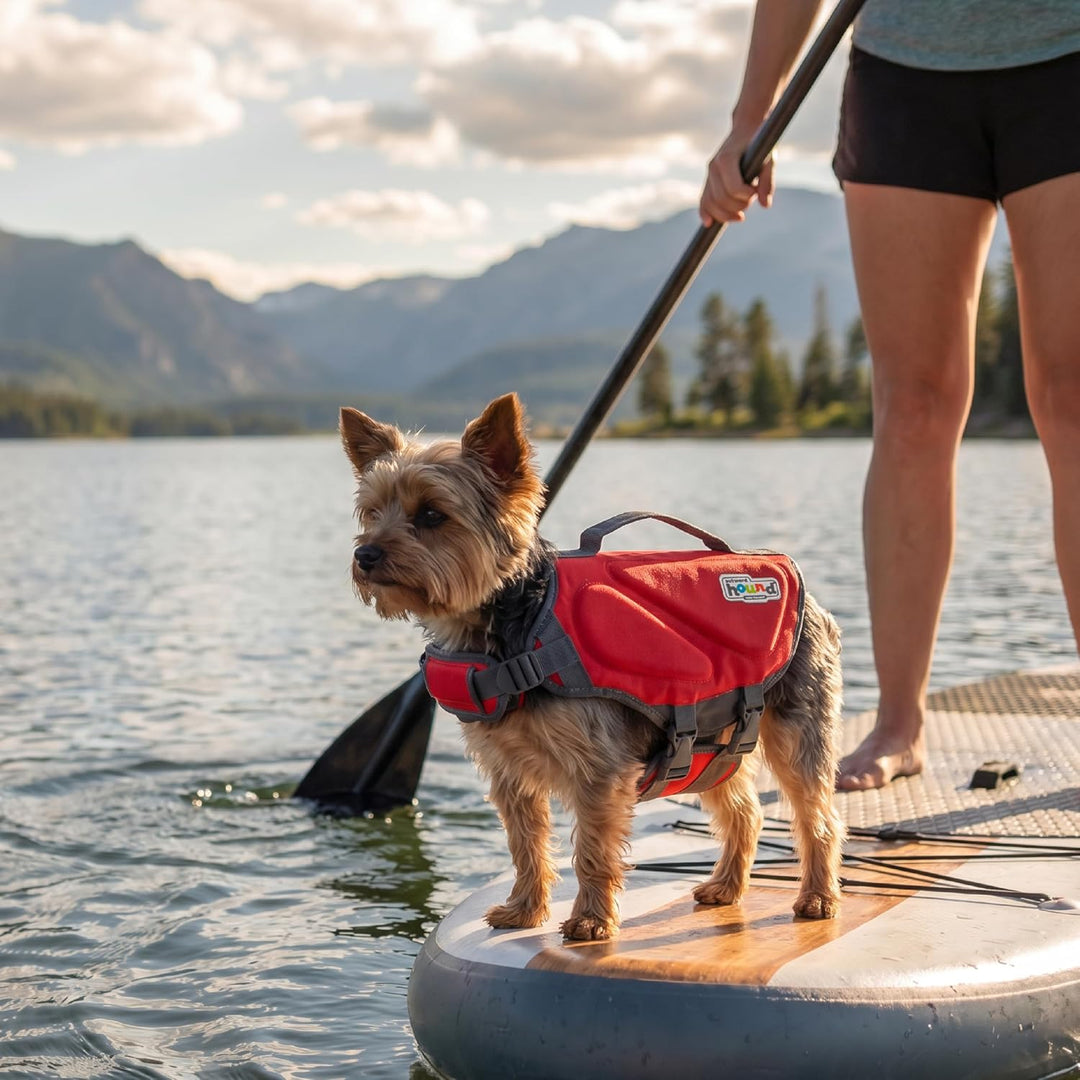 Outward Hound Dawson Swim Schwimmweste für Hunde, Grösse XS, Rot rot X-Small, rot X-Small