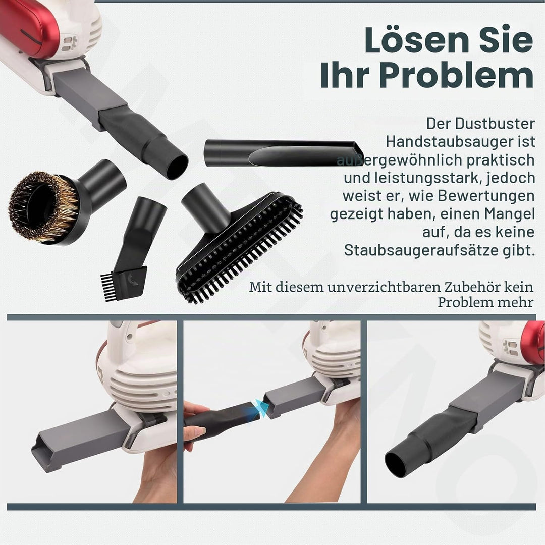 Universal-Aufsatzadapter-Set – ausziehbare Fugendüse, Dustbuster-Zubehör, kompatibel mit Black+Decke