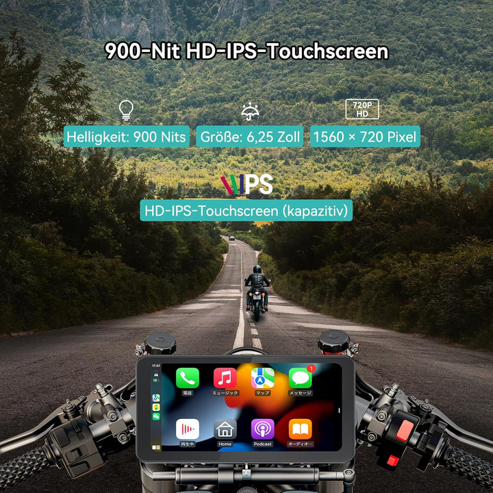 Spedal 6,25 Zoll Motorrad CarPlay Bildschirm für B-MW, Kabelloses CarPlay & Android Auto, Wasserdich