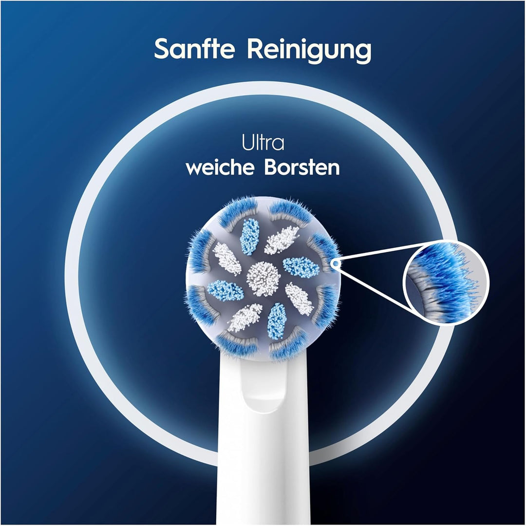 Oral-B Pro Sensitive Clean Aufsteckbürsten für elektrische Zahnbürste, 6 Stück, sanfte Zahnreinigung