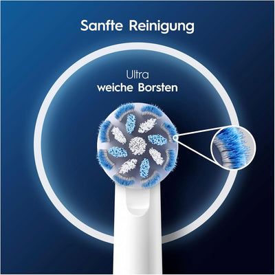 Oral-B Pro Sensitive Clean Aufsteckbürsten für elektrische Zahnbürste, 8 Stück, sanfte Zahnreinigung