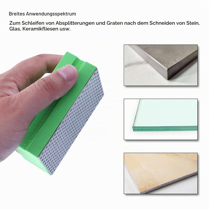 4Pcs Diamant-Handpolierpads Schleifblöcke Diamant-Handschleifpads Zum Schleifen, Schleifen, Polieren