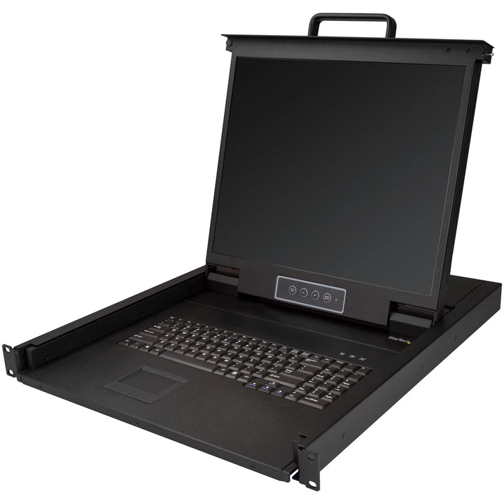 StarTech.com Rack KVM Konsole - US Tastatur(QWERTY), Ein Port VGA KVM mit 19" LCD Monitor - 1HE LCD