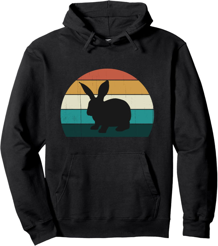 Retro Rabbit Sunset - Cooles Vintage Nettes Tier Geschenk Pullover Hoodie