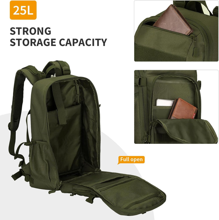 Molle Rucksack Herren Wanderrucksack Taktischer Backpack Schulrucksack 900D Nylon Mehrere Tasche Day