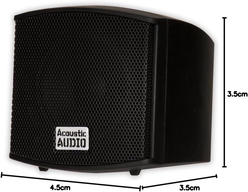 Acoustic Audio AA321B Einbaulautsprecher für den Innenbereich, 400 W, Schwarz Einzeln schwarz