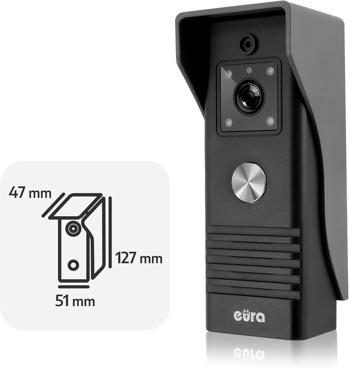 EURA VDP-45A3-TY Alpha+ TUYA Video-Türsprechanlage Gegensprechanlage WiFi, 4 Draht, 7-Zoll-Farbmonit