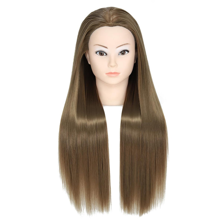 Training Kopf, 26-28" 100% synthetische Faser lange Haare Friseur Kosmetologie Schaufensterpuppe Pup