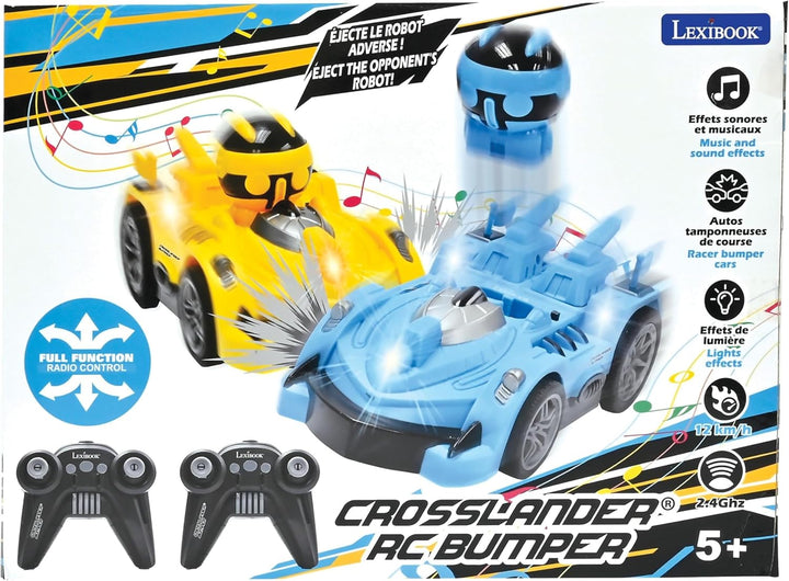 Lexibook, Crosslander RC Bumper, Set mit 2 funkgesteuerten Rennautos, bis zu 12 km/h, 2 abnehmbare F