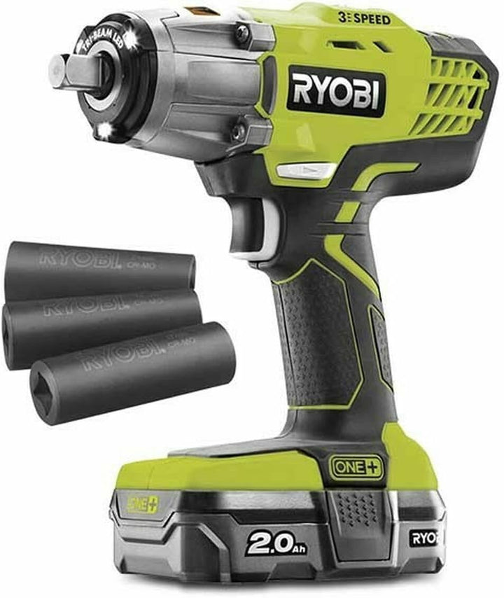 Ryobi 5133003574 Impact 18 V mit 3 Geschwindigkeiten, maximale Leistung 400 Nm + Lithium-Batterie On