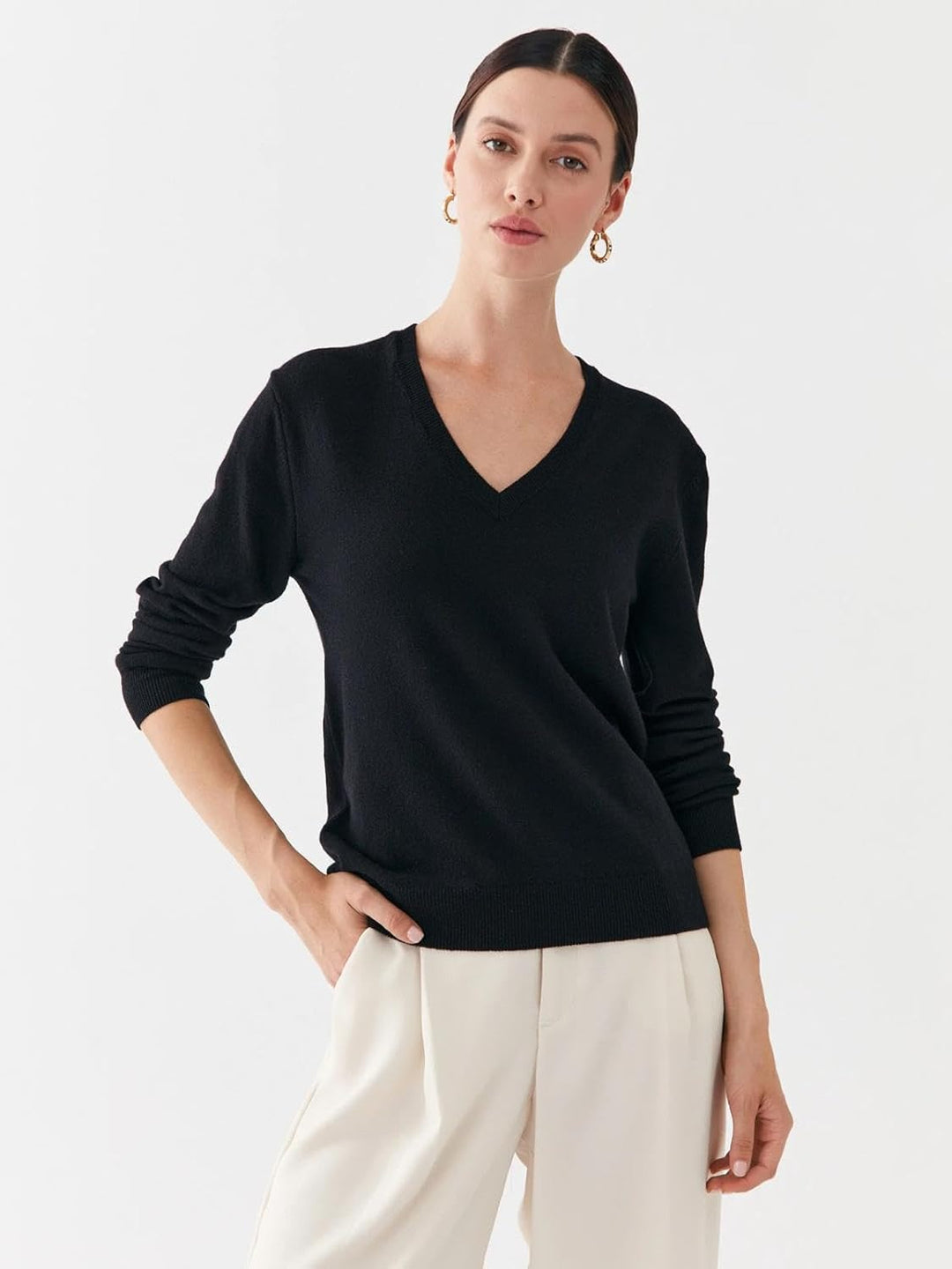 United Colors of Benetton Damen Pullover S Schwarz 100, S Schwarz 100