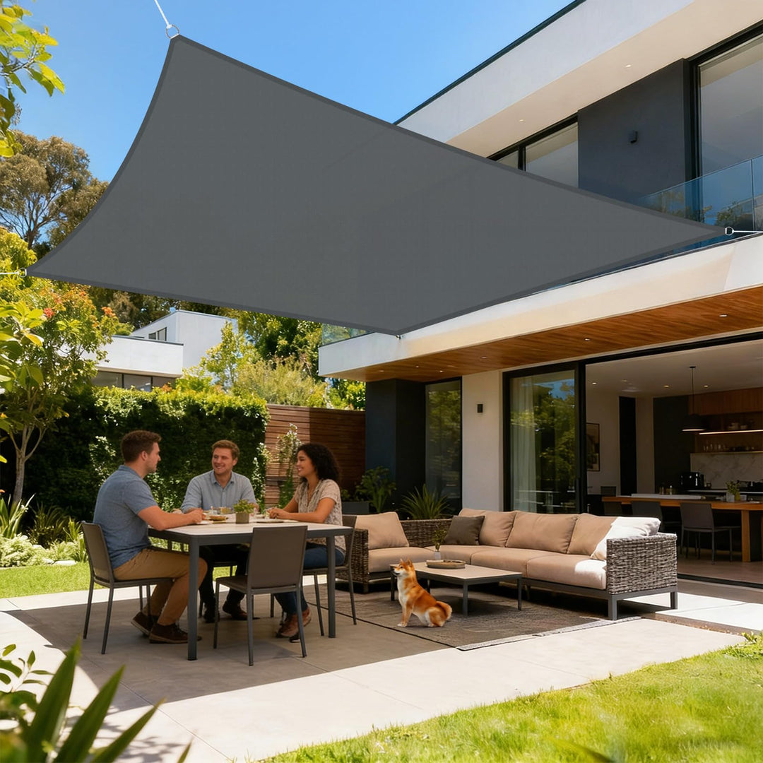 LOVE STORY Sonnensegel Wasserdicht 2x4m Rechteckig PES Polyester Sonnenschutz Windschutz Balkon Terr