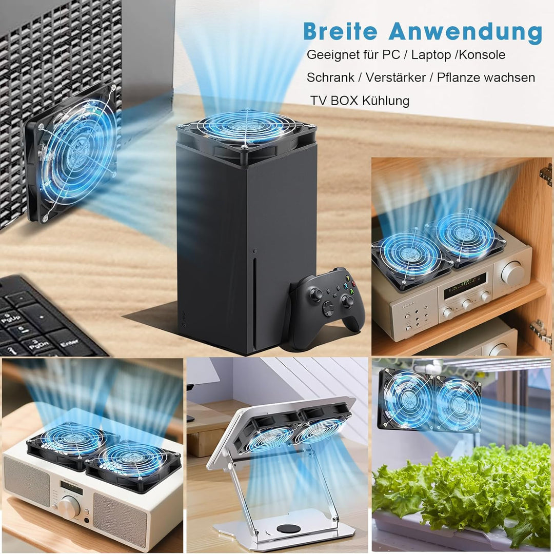 GDSTIME 2 Stück 140mm x 25mm USB Lüfter 140mm Lüfter 140mm PC Fan Gehäuse Lüfter für PC Computer Lap