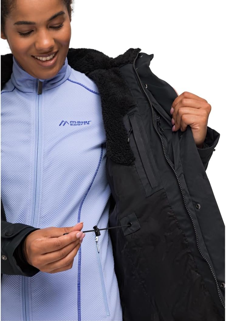maier sports Damen Mantel Lisa 2 36 Schwarz, 36 Schwarz