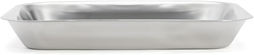 DE BUYER Auflaufform aus Edelstahl, ohne Griffe, 35 x 27 x 46 cm, 37 x 29.1 x 5.1 cm