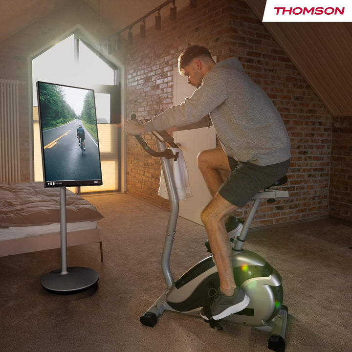 Thomson 32 Zoll (80 cm) Go Plus, 4K UHD (3840 x 2160), Tragbarer Android Fernseher, Sprachsteuerung,