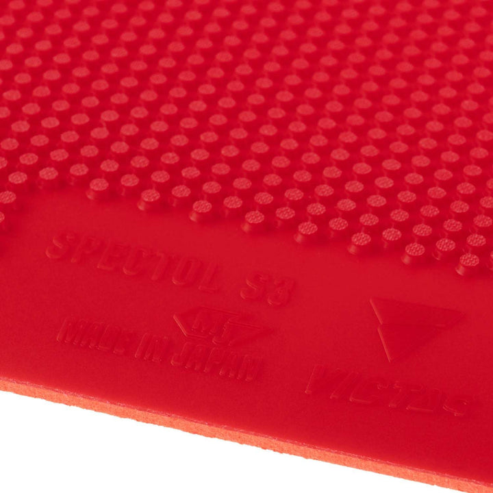 VICTAS 210030 Tischtennis Rubber Spectrum S3 SPECTOL Speed Tension Table Soft, Rot/Schwarz 2,0 mm ro