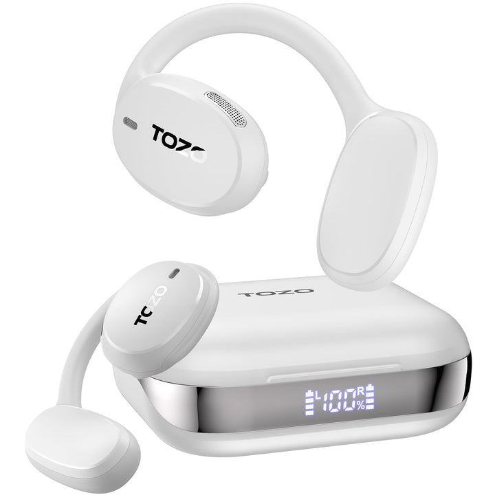 TOZO OpenEgo Open Ear Kopfhörer mit Ohrbügel Bluetooth Sport 80 Std. IPX5 | 16,2-mm Treiber für klar