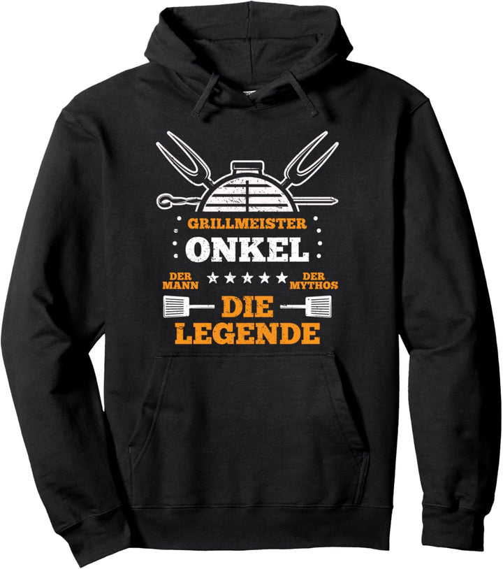 Grillmeister Onkel | Grillen Grillfan BBQ Barbecue Pullover Hoodie