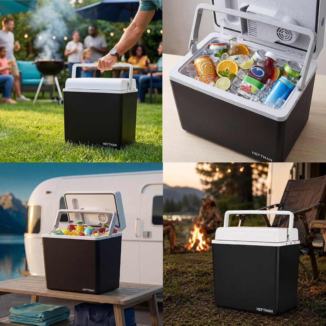 HEFTMAN 20L Kühlbox Elektrisch - Isolierte, Tragbare Elektrische Kühlbox, 20L