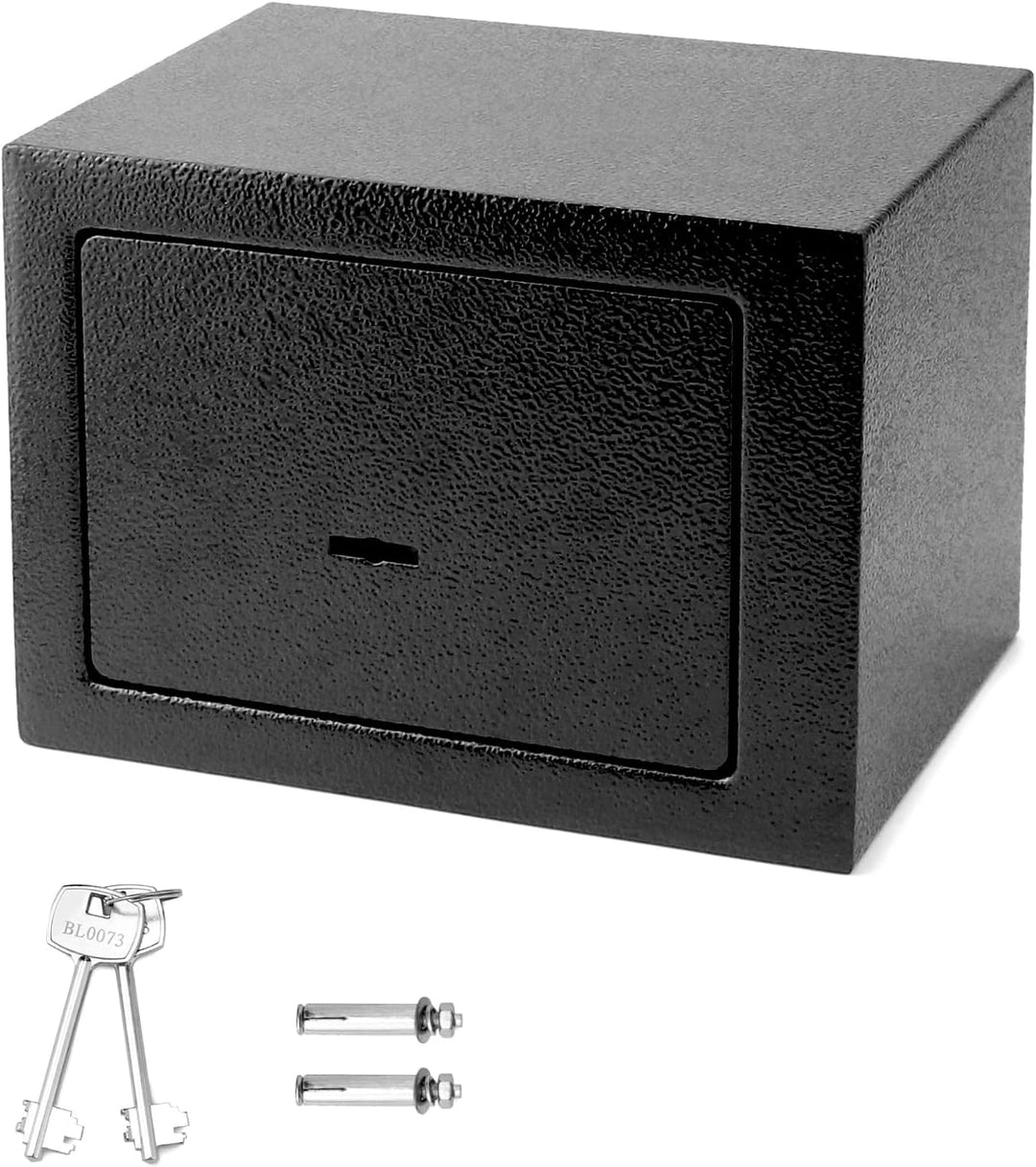 QWORK® Klein Safe Tresor 23 x 17 x 17 cm mit Triple-Bit Schlüssel, Möbeltresor Hohe Sicherheit Stahl