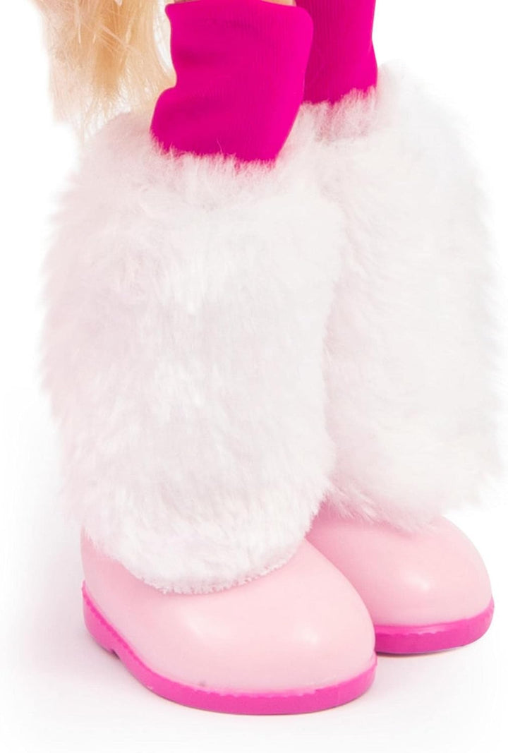 UNIQUE EYES, Puppe 25 cm – Rebecca mit Blick auf die Augen, mit Winterkleidung und Zubehör, Spielzeu