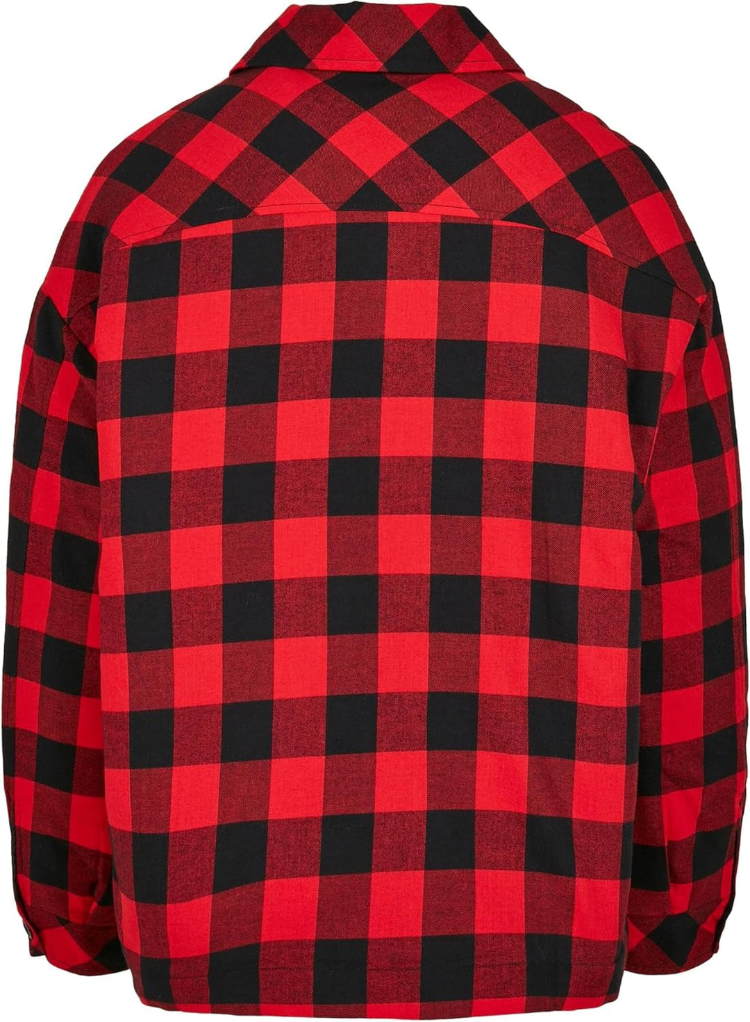 Urban Classics Damen Jacke Ladies Flanell Padded Overshirt, Frauen Hemdjacke in Holzfäller Karo, erh