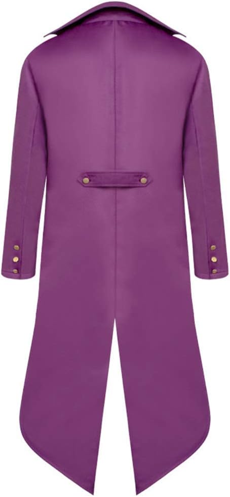 FYMNSI Herren Gothic Steampunk Frack Mantel Männer Mittelalter Viktorianischen Jacke Für Karneval Fa