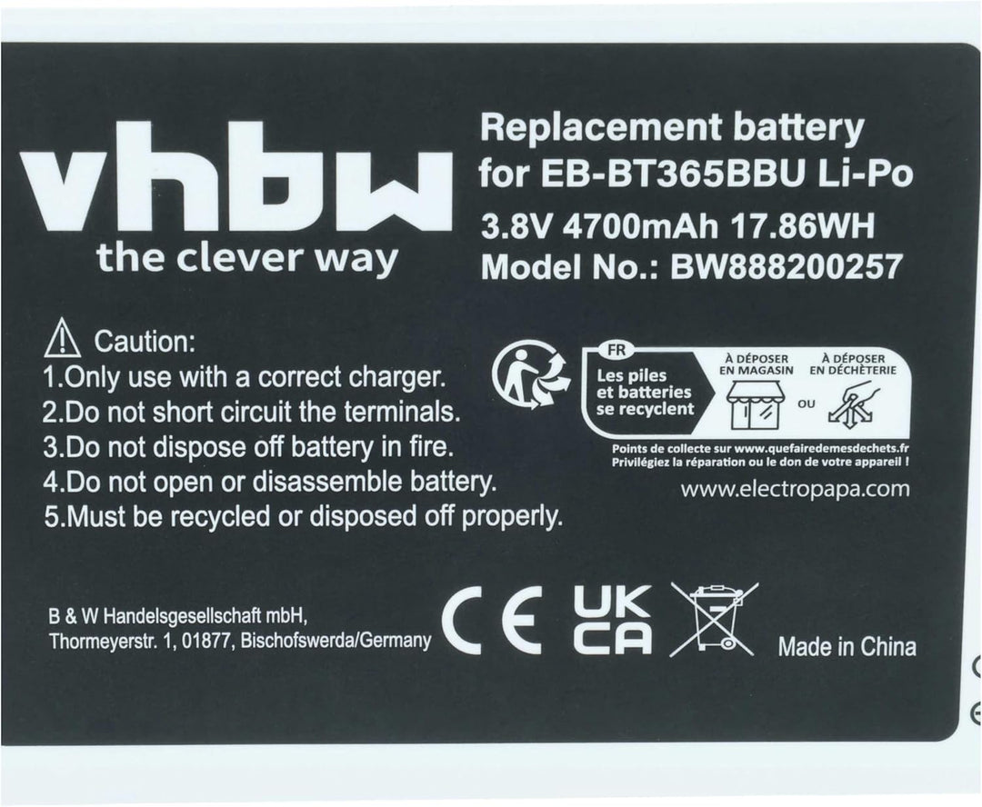 vhbw 1x Akku kompatibel mit Samsung Galaxy Tab SM-T360UD, SM-T365, SM-T365F0, SM-T390, SM-T390N, SM-