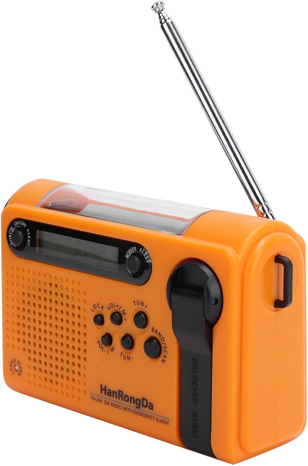 Tragbares Radio, HRD-900 Tragbares Vollbandradio Solar-Ladegerät FM/AM-Radio mit Taschenlampe für de