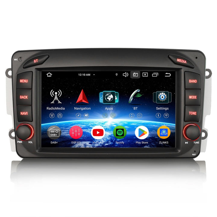 Erisin 7 Zoll 8-Kern 8GB+128GB Android 14 Autoradio Bluetooth GPS Navigation für Mercedes A/C/G Klas
