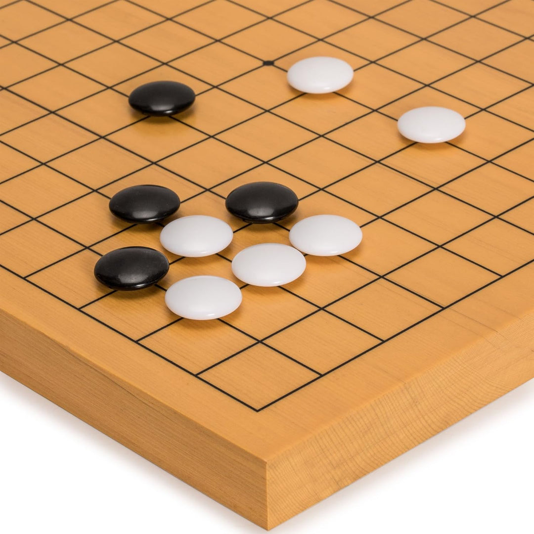Yellow Mountain Imports Shin Kaya Reversible 13x13 / 9x9 Go Game Set Board (2cm) with Double Convex