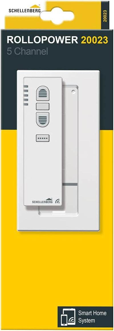 Schellenberg 20023 5 Channel Remote Control for Electric Wireless Roller Shutter Drives and Wireless