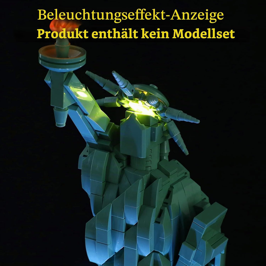 GEAMENT LED Licht-Set (Fernbedienung) Kompatibel mit Lego Freiheitsstatue - Beleuchtungsset für Arch