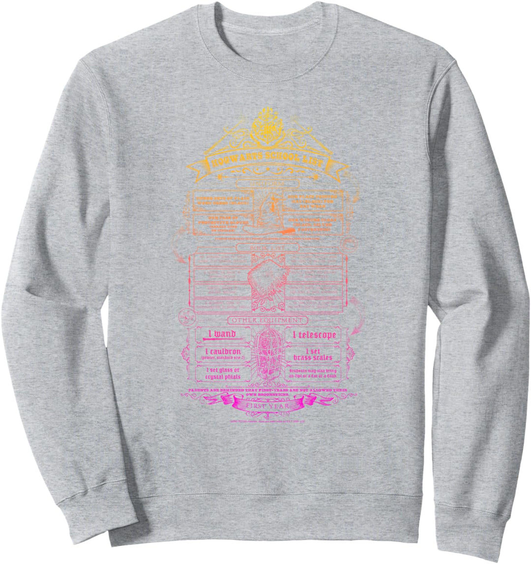Harry Potter Hogwarts School List Sweatshirt