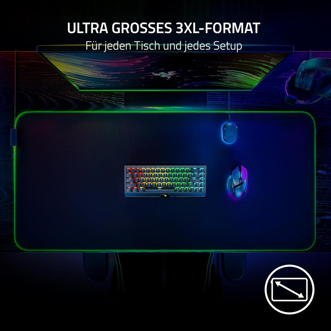 Razer Goliathus Chroma 3XL-Weiche Gaming-Mausmatte(mikrotexturierte Stoffoberfläche, Razer Chroma RG