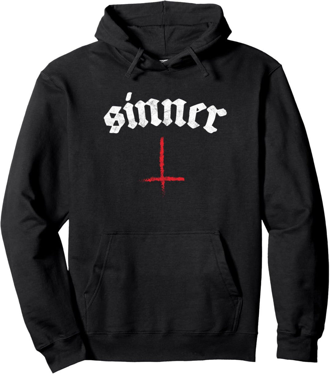 Occult Sinner Antichrist Gothic Grunge Satan Devil Black 666 Pullover Hoodie