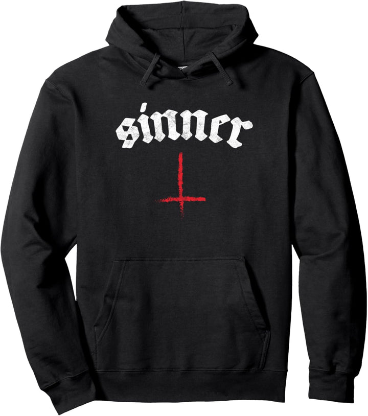 Occult Sinner Antichrist Gothic Grunge Satan Devil Black 666 Pullover Hoodie